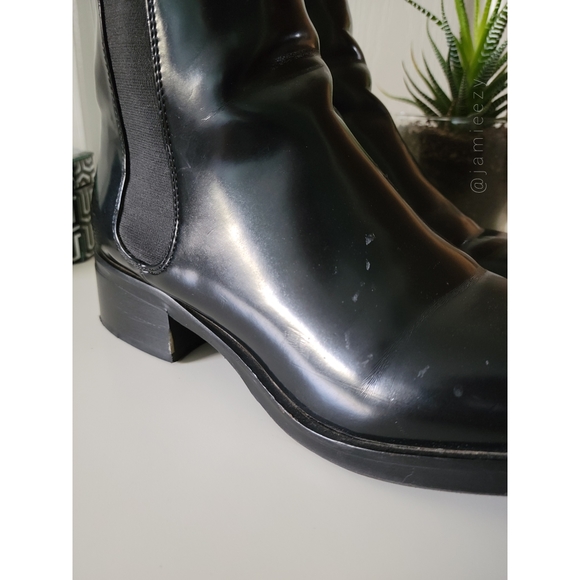 Zara | Smooth Patent Chelsea Boots - Picture 8 of 11